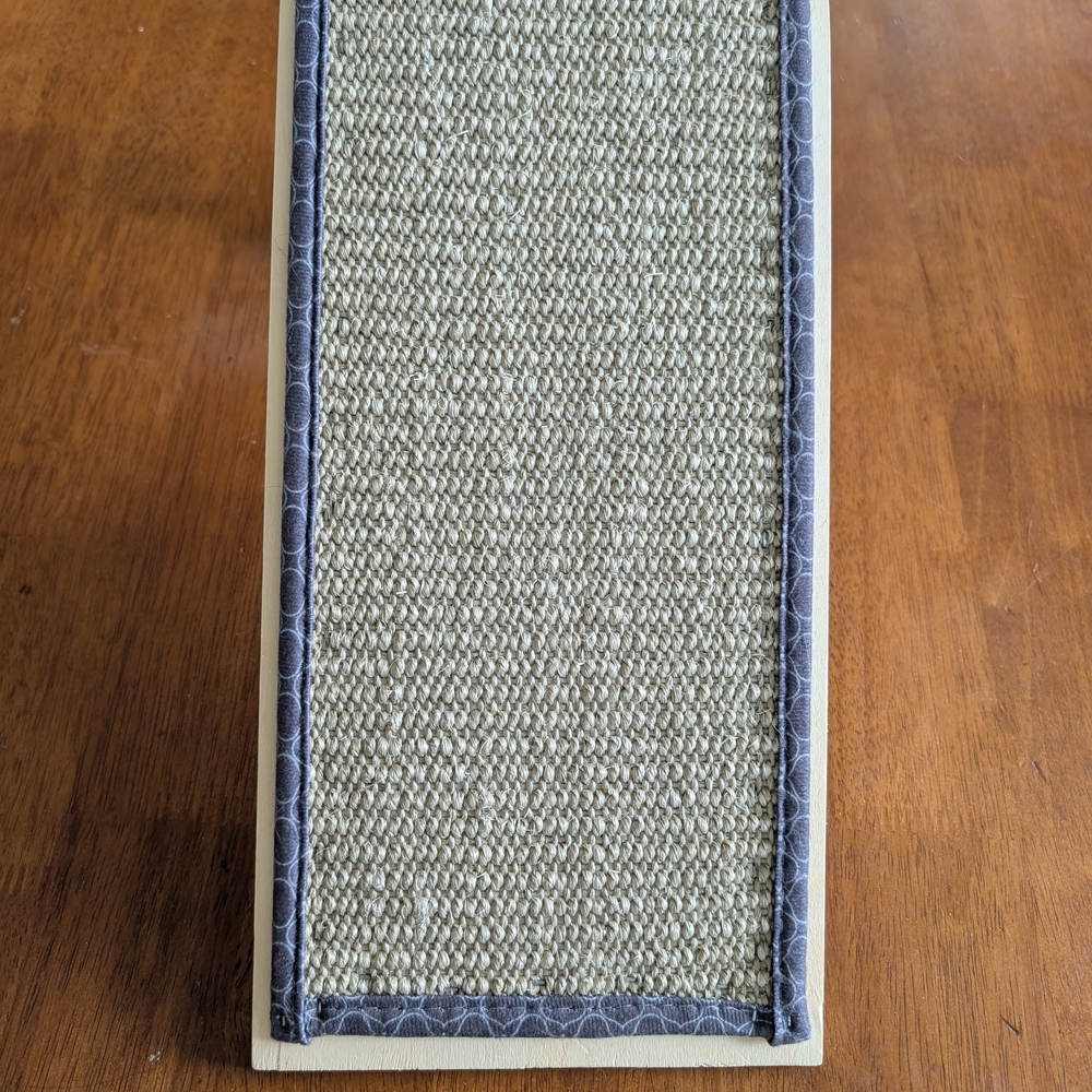 Gray and Tan Cat Scratching Ramp